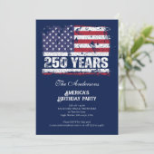 アメリカ独立250周年記念レトロフラグ 招待状 (スタンド正面)