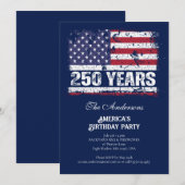 アメリカ独立250周年記念レトロフラグ 招待状 (正面/裏面)