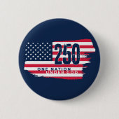 アメリカ独立250周年記念レトロフラグ 缶バッジ (正面)