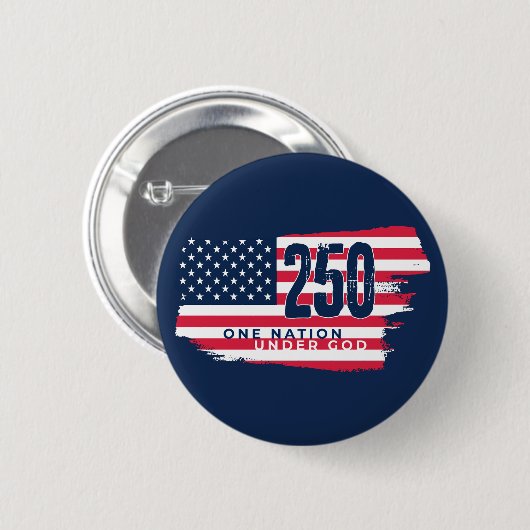 アメリカ独立250周年記念レトロフラグ 缶バッジ (正面&裏面)