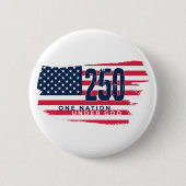 アメリカ独立250周年記念レトロフラグ 缶バッジ (正面)