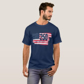 アメリカ独立250周年記念レトロフラグ Tシャツ (正面フル)