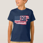 アメリカ独立250周年記念レトロフラグ Tシャツ (正面)