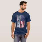 アメリカ独立250周年記念レトロフラグ Tシャツ (正面フル)