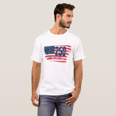 アメリカ独立250周年記念レトロフラグ Tシャツ (正面フル)