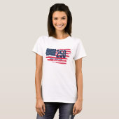アメリカ独立250周年記念レトロフラグ Tシャツ (正面フル)