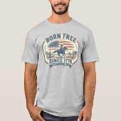 アメリカ独立250周年記念ヴィンテージカウボーイ Tシャツ (正面)