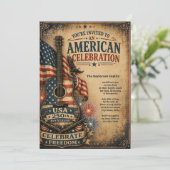 アメリカ独立250周年記念ヴィンテージ7月4日 招待状 (スタンド正面)