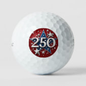 アメリカ独立250周年記念愛国スターハーフェージ ゴルフボール (正面)