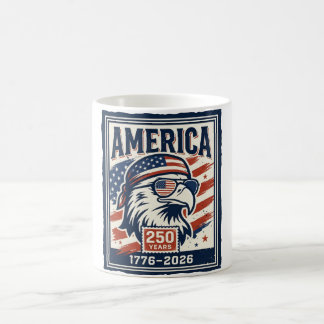 アメリカ独立250周年記念愛国ワシデザイン コーヒーマグカップ