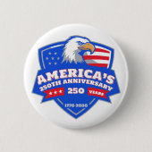 アメリカ独立250周年記念愛国ワシバッジ 缶バッジ (正面)
