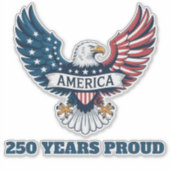 アメリカ独立250周年記念愛国ワシ シール (正面)