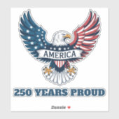 アメリカ独立250周年記念愛国ワシ シール (シート)