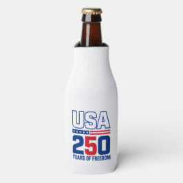 アメリカ独立250周年記念愛国的なデザインの旗 ボトルクーラー