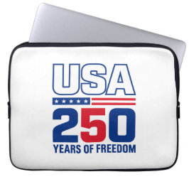 アメリカ独立250周年記念愛国的なデザインの旗 ラップトップスリーブ