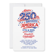 アメリカ独立250周年記念日7月4日のパーティー