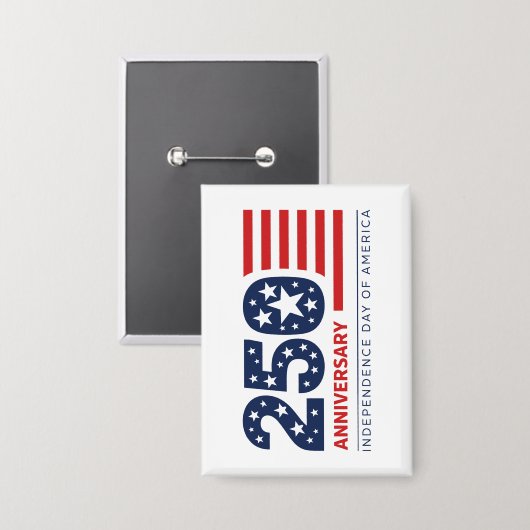アメリカ独立250周年記念日 缶バッジ (正面/裏面)