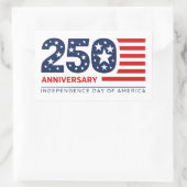 アメリカ独立250周年記念日 長方形シール (バッグ)