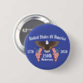 アメリカ独立250周年記念日・7月4日独立記念日 缶バッジ (正面&裏面)