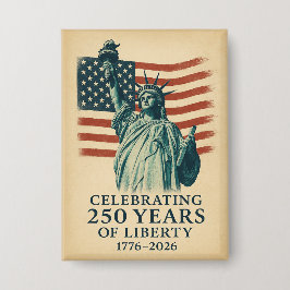 アメリカ独立250周年記念自由愛国的なお祝い 缶バッジ