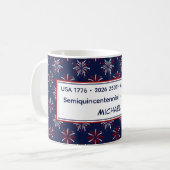 アメリカ独立250周年記念花火 コーヒーマグカップ (正面左)