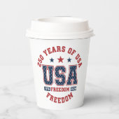 アメリカ独立250周年記念食器 紙コップ (裏面)