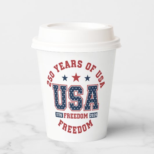 アメリカ独立250周年記念食器 紙コップ (正面)