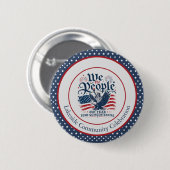 アメリカ独立250周年記念4th of July We the People オリジナルグッズ 缶バッジ (正面&裏面)
