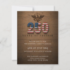 アメリカ独立250周年記念7月4日パーティー招待状 シーズンカード