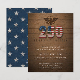 アメリカ独立250周年記念7月4日パーティー招待状 シーズンカード
