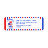 アメリカ独立250周年記念7月4日住所表記 ラベル (正面)