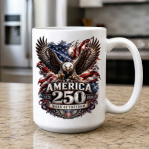 アメリカ独立250周年記念7月4日 コーヒーマグカップ