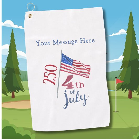 アメリカ独立250周年記念7月4日 ゴルフタオル