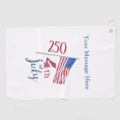 アメリカ独立250周年記念7月4日 ゴルフタオル (横)