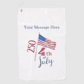 アメリカ独立250周年記念7月4日 ゴルフタオル (正面)
