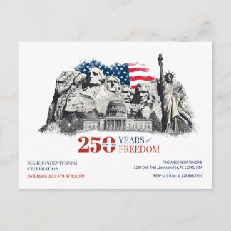 アメリカ独立250周年記念 アメリカのセミクワインセンテニアル ポストカード