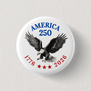 アメリカ独立250周年記念 アメリカワシントンハクトウワシ 2026 缶バッジ