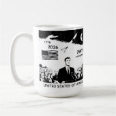 アメリカ独立250周年記念 アメリカ国旗 / 愛国 コーヒーマグカップ (左)
