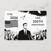 アメリカ独立250周年記念 アメリカ国旗 / 愛国 招待状 (裏面)