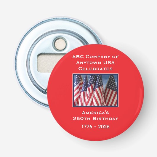 アメリカ独立250周年記念 アメリカ国旗 栓抜き (正面)
