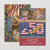 アメリカ独立250周年記念 アメリカ国旗  patriotism 招待状 (正面/裏面)
