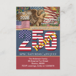アメリカ独立250周年記念 アメリカ国旗  patriotism 招待状
