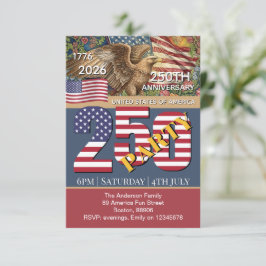 アメリカ独立250周年記念 アメリカ国旗 patriotism 招待状