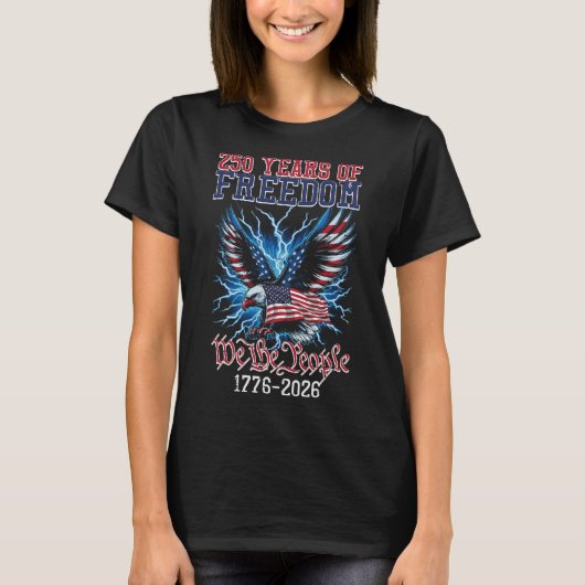 アメリカ独立250周年記念 アメリカ国旗 Tシャツ (正面)