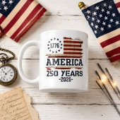アメリカ独立250周年記念 アメリカ愛国 1776 コーヒーマグカップ