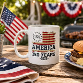 アメリカ独立250周年記念 アメリカ愛国 1776 コーヒーマグカップ