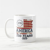 アメリカ独立250周年記念 アメリカ愛国 1776 コーヒーマグカップ (左)