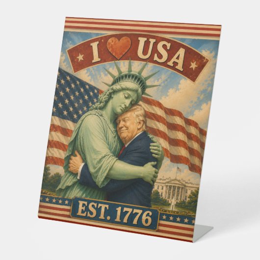 アメリカ独立250周年記念 アメリカ愛 USA 台座サイン (正面)