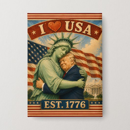 アメリカ独立250周年記念 アメリカ愛 USA 缶バッジ (正面)
