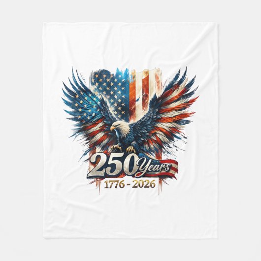 アメリカ独立250周年記念 アメリカ独立記念日 フリースブランケット (正面)